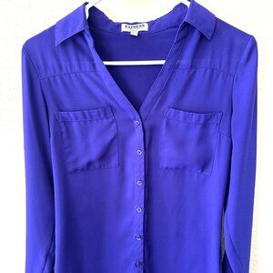 Express Size XS The Portofino Shirt Slim Fit Roll-Tab Long Sleeve Button Up